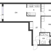 Kohteen Helsinki Itäkeskus HETI VAPAA KOLMIO  vuokrataan mm lyhyellä vuokrasopimuksella lisäkuva 2