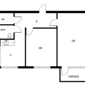 Kohteen Myydään kerrostalo – Mh, oloh,k,kph,vh,parv, Kivenkatu 2, Myllymäki, Kankaanpää lisäkuva 1